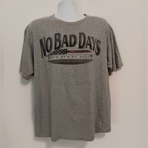No Bad Days men's gray surfboard short-sleeve t-shirt size XL